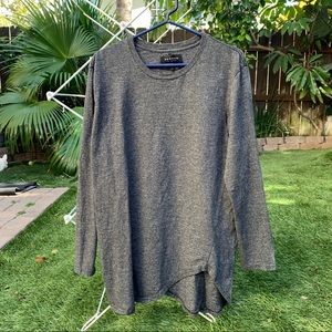 Pacsun grey pinstripe long sleeve tee